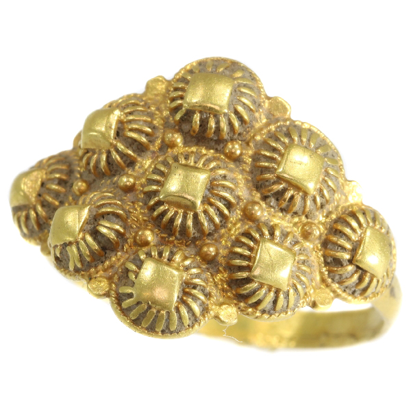 Dutch gold antique ring from Schoonhoven 18th Century